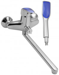Смеситель для ванны RUSSIA-MOSCOW 2570 Смеситель в ванную с синей ручкой