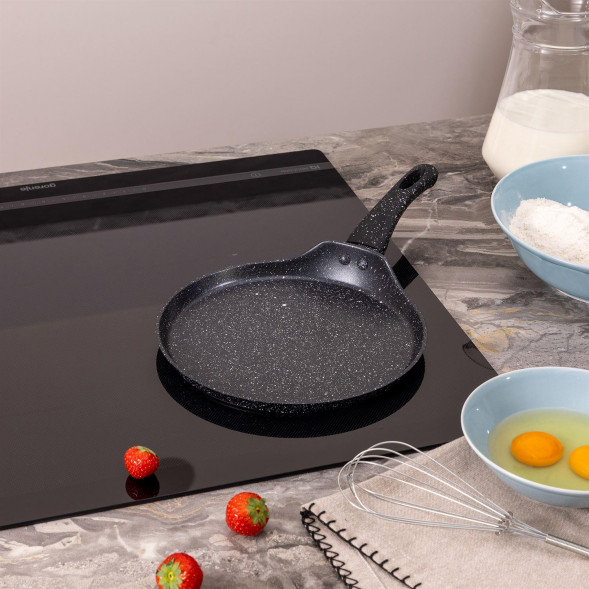 Сковорода AGNESS СКОВОРОДА БЛИННАЯ С АНТИПРИГАРНЫМ ПОКРЫТИЕМ &quot;BLACK MARBLE&quot;, 22Х2СМ, ИНДУКЦИОННОЕ ДНО 932-522