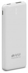 Аккумулятор внешний HIPER PSL5000 WHITE 5000mAh 2.1A 2xUSB белый