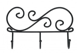 Вешалка настенная ЗМИ Кружева 3 Черная ВН 275