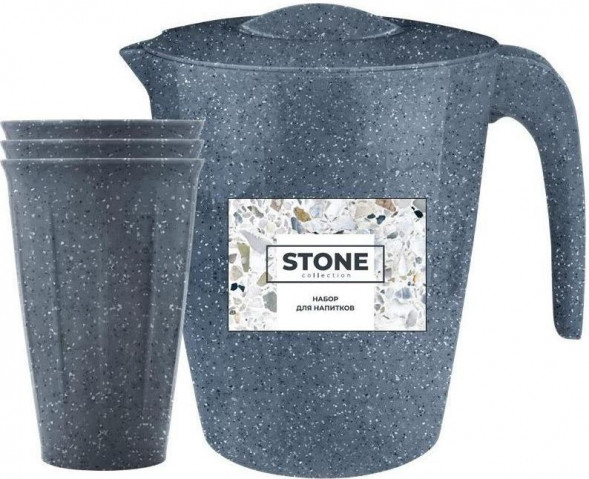 Набор для напитков SUGAR&amp;SPICE SE182811026 STONE темный камень (4 предмета)