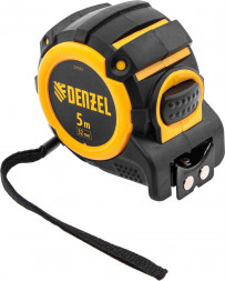 Рулетка DENZEL Рулетка 5м х 32мм, автоматич. фиксац., нейлон. покрытие, магнит. зацеп, двухстор. разметка 31523