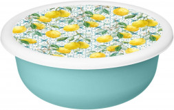 Миска HOMVER Modena Sicily Lemon 3,2л с крышкой с декором (зеленый) 223164118/05 HOMVER Modena Sicily Lemon 3,2л с крышкой с декором (зеленый) 223164118/05