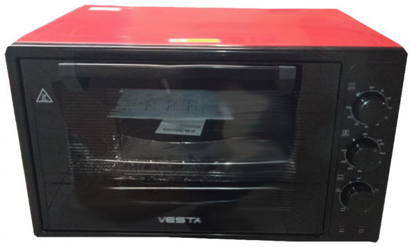 Мини печь VESTA MP-V 2336 PL черно-красная