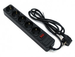 Сетевой фильтр 5BITES SP5B-110 - 5 роз - 1 м - черный