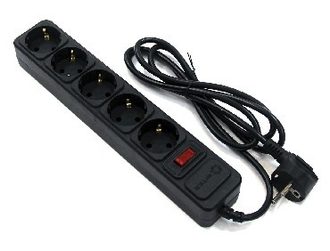 Сетевой фильтр 5BITES SP5B-110 - 5 роз - 1 м - черный