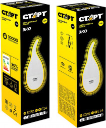 Светодиодная лампа СТАРТ (17267) LEDFlameE14 10W 30 WS черный