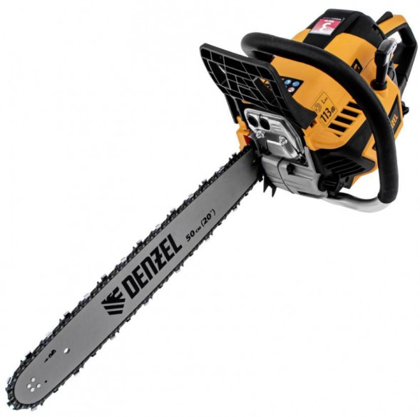 Пила цепная DENZEL DS-5820 Пила цепная бензиновая , шина 50 см, 58 см3, 3.6 л.с, шаг 0,325, паз 1,5 мм, 76 звеньев 95238