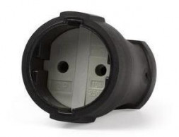 розетка SMARTBUY (SBE-10-S03-b) штепсельное гнездо б/заземления, черный