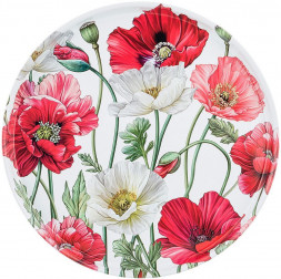 Поднос AGNESS 898-011 Маки 33см