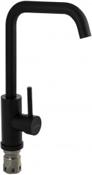 Смеситель для кухни САНАКС 13066 Смеситель для кухни , шаровый, П - образный излив , из нержавеющей стали марки 304, цвет ЧЕРНЫЙ