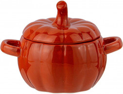 Блюдо для запекания AGNESS БЛЮДО ДЛЯ ЗАПЕКАНИЯ С КРЫШКОЙ &quot;ТЫКВА&quot; 600 МЛ. 17,3*13*12,7 СМ. КОЛЛЕКЦИЯ &quot;IL RACCOLTO&quot; 490-468