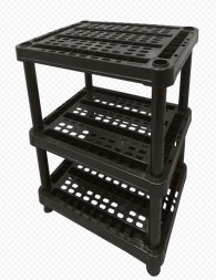 Этажерка BLOCKER BR3800ЧР EXPERT вентилируемый 60*45 3 полки черный