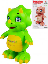 Игрушка NO NAME Интерактивная игрушка Танцующий динозаврик (свет,звук,бат.3шт.АА не в компл.,в кор) (Арт. 1992059)