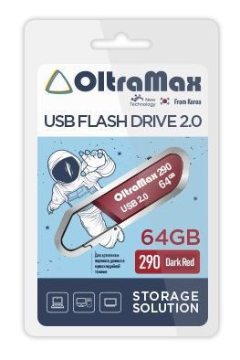 USB флэш-накопитель OLTRAMAX OM-64GB-290-Dark Red