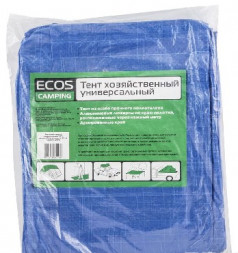 Тент хозяйственный ЭКОС Тент хозяйственный универсальный T-4*8 размер: 4*8 м, плотность: 60г/м2 999173