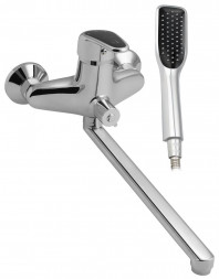 Смеситель для ванны RUSSIA-MOSCOW 2470 Смеситель в ванную с чёрной ручкой