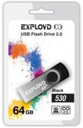USB флэш-накопитель EXPLOYD 64GB 530 черный