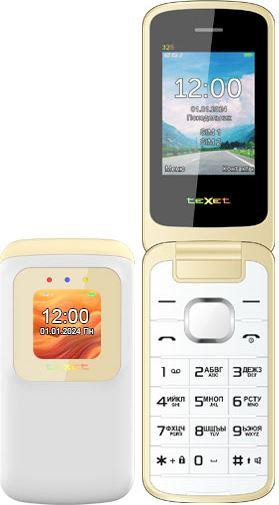 Телефон мобильный TEXET TM-325 молочный белый