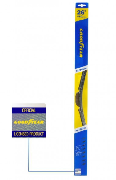Щетка стеклоочистителя GOODYEAR GY000446 бескаркасная PREMIUM 26&#039;&#039;/65 CM