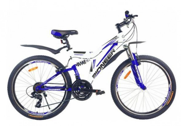 Велосипед PIONEER COMFORT 26&quot;/17&quot; white-blue-black