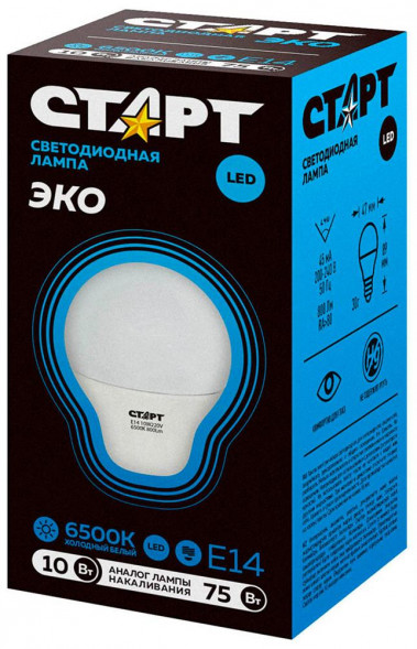 Лампа СТАРТ LEDSPHEREE14 10W 65 WS