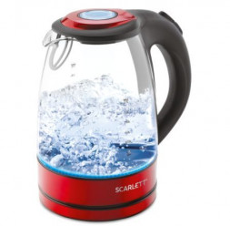 Чайник электрический SCARLETT SC-EK27G99 стекло/красный 1,7л