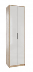 Шкаф МЕБЕЛЬ-КОМПЛЕКС Нордик Шкаф 2-х створчатый с выдвижной штангой Дуб сонома/Белая Аляска