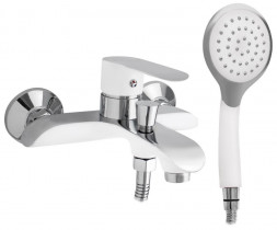 Смеситель для ванны GFMARK 5210 Смеситель в ванную шаровый короткий нос комбинированный с белой эмалью