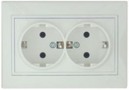 Электоустановочное изделие LEZARD 701-0202-127 двойная,с/з