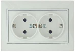 Электоустановочное изделие LEZARD 701-0202-127 двойная,с/з