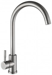 Смеситель АНТЕЙ 511514-ANT Булат Смеситель д/кухни шар. с высоким изливом нерж.сталь