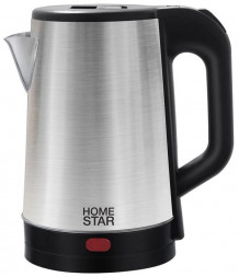 Чайник HOMESTAR HS-1041 (1,8 л) стальной, черный