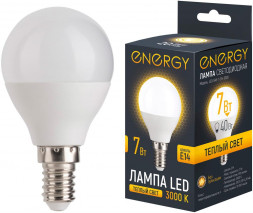 Лампа светодиодная ENERGY LED G45-7-E14-3000 (109315)