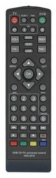 пульт ZOLAN (DVB-T2+TV) HUAYU пульт ДУ для ресиверов - универсальный