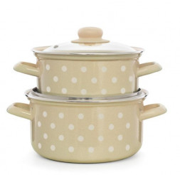 Набор посуды ЭСТЕТ ЭТ-72734 Набор посуды "Горошинки" цилиндрический 2,0+3,0 л 4 пр (54677)