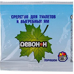 Биотуалет ЭКУМ Порошок Девон-Н 30 г. (для биотуалетов, выгребных ям, удаления запахов и загрязнений) 324233