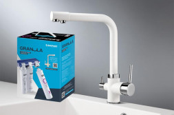 Смеситель кухонный GRANULA Комплект 2088 Арктик + Фильтр Granula