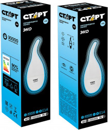 Светодиодная лампа СТАРТ (17266) LEDFlameE14 10W 40 WS черный