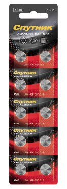 Элементы питания СПУТНИК AG13/10B ALKALINE BATTERY