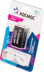 Аккумулятор КОСМОС KOCLi9V1200mAh1BL черный