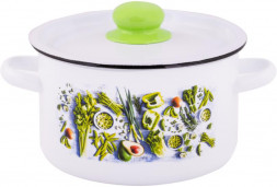 Кастрюля APPETITE 1с16с/1 Свежая зелень эмал цил 2,9л