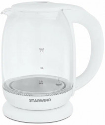 Чайник STARWIND SKG4215 1.7л. 2200Вт белый (стекло/пластик)