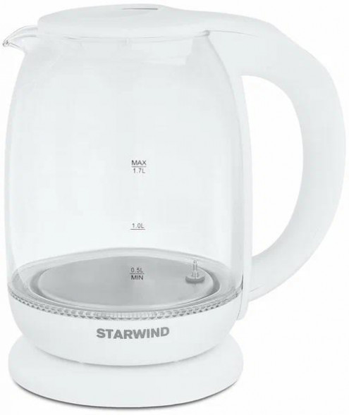 Чайник STARWIND SKG4215 1.7л. 2200Вт белый (стекло/пластик)