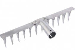Грабли СИБРТЕХ Грабли, нержавеющая сталь, 290 мм, 12 витых зубьев, без черенка 61753