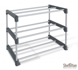 Полка для обуви SHEFFILTON SHT-SR6-P/SR3-P пластик серый/темно-серый (982055)