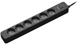 сетевой фильтр PERFEO (PF_C3974) POWER STREAM - 6 роз - 5,0 м - черный