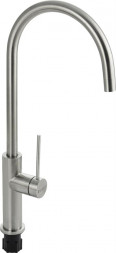 Смеситель для кухни MAGNUS 9402 Смеситель для кухни, высокий, С - образный поворотный излив, из нержавеющей стали марки 304, цвет САТИН.
