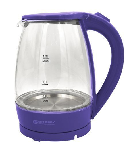 Чайник GELBERK GL-471 стекло фиолетовый