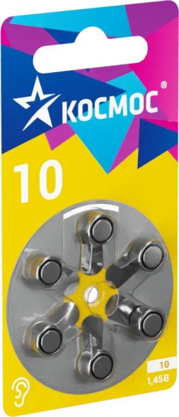 Батарейка КОСМОС KOCZA-10BL6 серебро